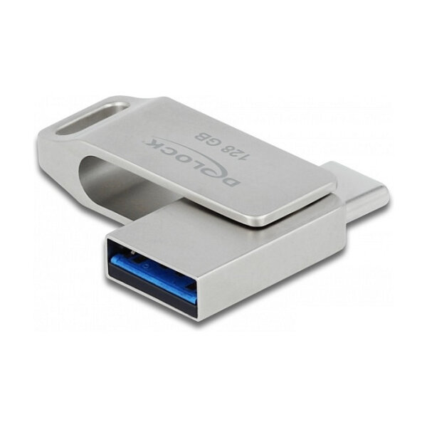 STICK DELOCK USB 3.2 Gen 1 USB-C + Typ-A Speicherstick 128GB - Metallgehuse