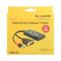 DELOCK Adapter DVI Stecker > Displayport 1.2 Buchse...
