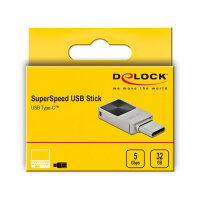STICK DELOCK Mini USB 5Gbps USB-C Speicherstick 32GB Metallgehäuse