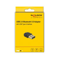 USB DeLock Bluetooth 5.0 Adapter USB 2.0 20m Reichweite Schwarz