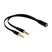 Delock Headset Adapter 1 x 3,5 mm 4 Pin Klinkenbuchse zu...