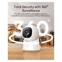 Eufy Überwachungskamera C220 für Innenbereich, 2560 x 1440 (QHD), T8W11321