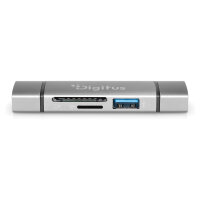 DIGITUS Reader USB-C + USB 3.0, SD + Micro SD + USB3.0 OTG