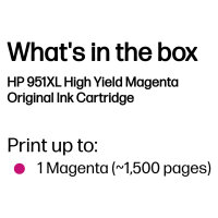 HP 951XL original Ink cartridge CN047AE BGX magenta high capacity 1.500 pages 1-pack Officejet