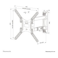 Neomounts WL40-550BL14 bewegliche Wandhalterung für 32-55" Bildschirme - Schwarz