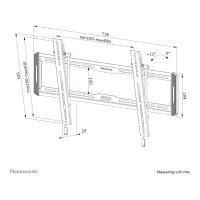 Neomounts WL35-550BL16 neigbare Wandhalterung für 40-75" Bildschirme - Schwarz