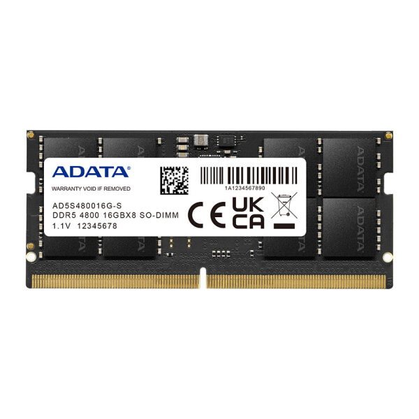 16 GB ADATA SO-DIMM 4800 (schwarz, AD5S480016G-S, Premier)