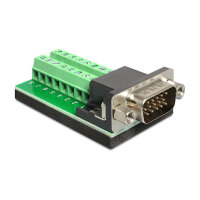 Delock Adapter VGA Stecker > Terminalblock 16 Pin...