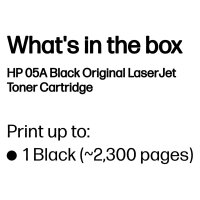 HP 05A original LaserJet Toner cartridge CE505A black standard capacity 2.300 pages 1-pack Smart Printing TechnologY