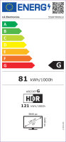 139,7cm/55" (3840×2160) LG 55UR78006LK 16:9 LED 60 Hz a5 Gen6 4K HDR10 HDMI×3 USB×2 WiFi webOS23 Black