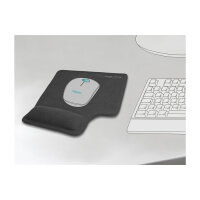 DELOCK Ergonomisches Mauspad mit Gel Linkshänder schwarz