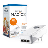devolo Magic 2 LAN triple Powerline Adapter Powerline bis zu 2.400 Mbit/s, 3x Gigabit LAN