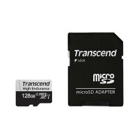 CARD microSD Card 128GB Transcend SDXC USD350V w/Adapter