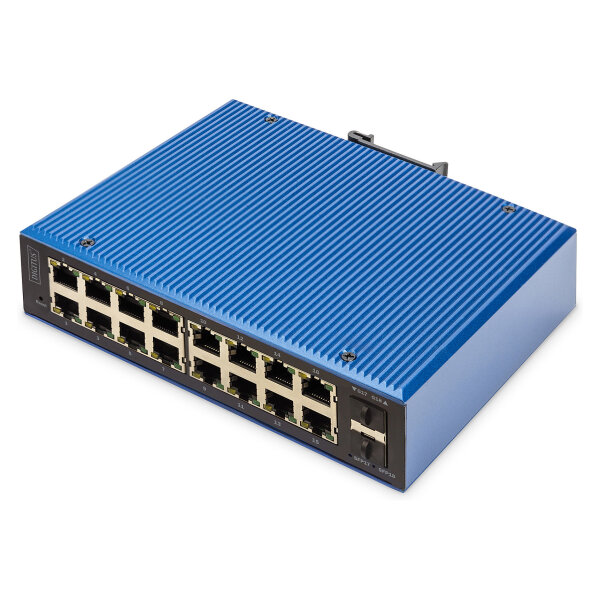 Digitus 16+2P Industrial Gigabit Ethernet PoE Switch L2 managed