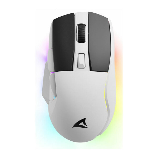 Sharkoon Maus Shark SGM50W Optisch 6 Tasten 6.400 DPI weiß
