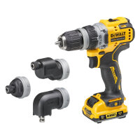 DEWALT Akku-Bohrschrauber. 4 Köpfe. 12 Volt