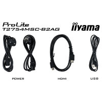 iiyama 68.6cm (27") T2754MSC-B2AG 16:9 M-Touch VGA+HDMI