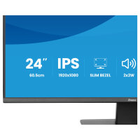 60,5cm/23,8" (1920x1080) iiyama ProLite X2493HSU-B1 16:9 FHD IPS 1ms 120Hz HDMI DisplayPort USB VESA Speaker Black