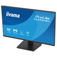 60,5cm/23,8" (1920x1080) iiyama ProLite X2493HSU-B1 16:9 FHD IPS 1ms 120Hz HDMI DisplayPort USB VESA Speaker Black