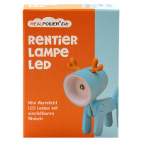 RealPower LED-Tier Taschanlampe Blue deer