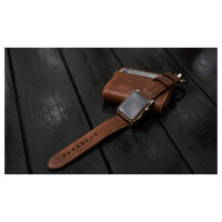 Nomad Strap Trad. Lthr. Brown Connect. Silver 42/44/45/49mm