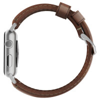 Nomad Strap Trad. Lthr. Brown Connect. Silver 42/44/45/49mm