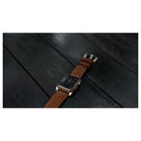 Nomad Strap Trad. Lthr. Brown Connect. Silver 42/44/45/49mm