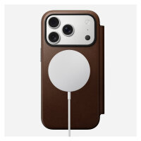 Nomad Modern Leather Folio iPhone 17 Pro Brown