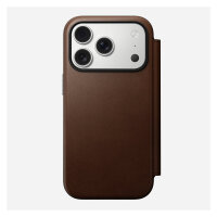 Nomad Modern Leather Folio iPhone 17 Pro Brown