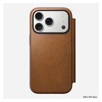Nomad Modern Leather Folio iPhone 17 Pro English Tan