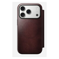 Nomad Modern Leather Folio iPhone 17 Pro Burgundy Horween