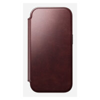 Nomad Modern Leather Folio iPhone 17 Pro Burgundy Horween