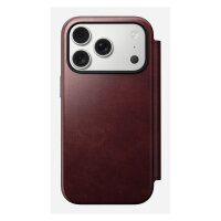 Nomad Modern Leather Folio iPhone 17 Pro Burgundy Horween