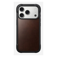 Nomad Rugged Leather Case iPhone 17 Pro Rustic Brown Horween