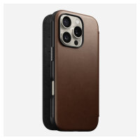 Nomad Modern Leather Folio iPhone 16 Pro Brown