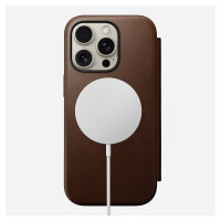 Nomad Modern Leather Folio iPhone 16 Pro Brown