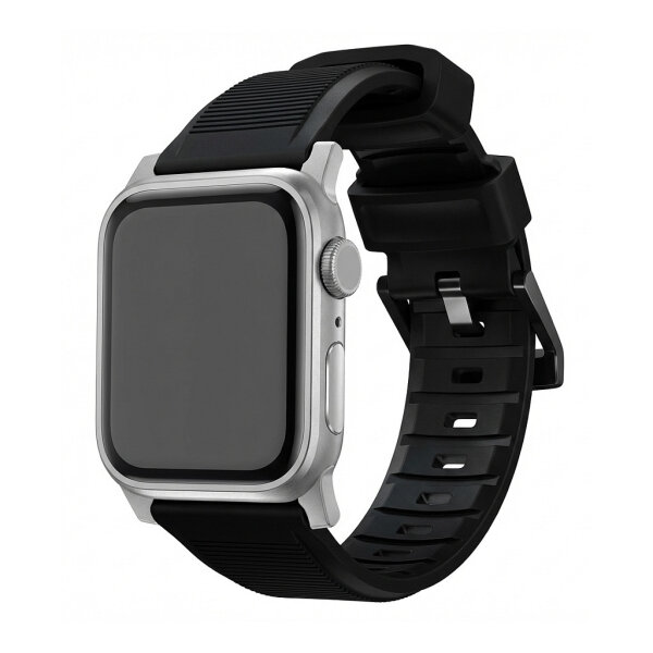 Nomad Rugged Strap Black Connectoor Silver 42/44/45/49mm