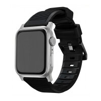 Nomad Rugged Strap Black Connectoor Silver 42/44/45/49mm
