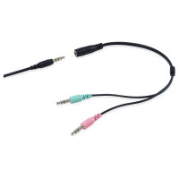 Equip Stereo-Headset Wired mit Mikro 2x3,5mm 1.80m schwarz