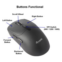 Equip Kompaktmaus Wireless Dual Mode 6Btn L+R schwarz