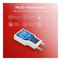 Equip Ladegerät 2Port USB-C PD3.0/USB-A GaN Slim 20W weiß