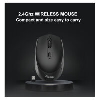 Equip Kompaktmaus Wireless Dual Mode 4Btn L+R schwarz