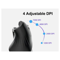 Equip Ergonomische Maus USB-A/-C Stker 1.80m Rechts schwarz