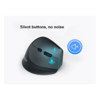 Equip Ergonomische Maus DM 2.4GHz+BT 6Button Rechts schwarz
