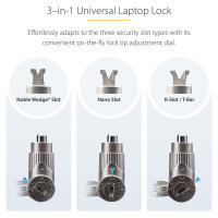 StarTech 3-IN-1 UNIVERSAL LAPTOP LOCK