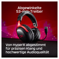 HyperX Headset A59Z0AA / Cloud III S Wireless Rot auf Schwarz