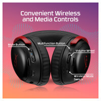 HyperX Headset A59Z0AA / Cloud III S Wireless Rot auf Schwarz