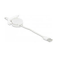 DELOCK Easy 45 Modul USB 2.0 Ausrollkabel USB Typ-A zu USB Type-C weiss