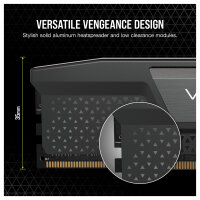 128GB Corsair DIMM 5600 (4x 32 GB) Quad-Kit (schwarz, CMK128GX5M4B5600C40, Vengeance, INTEL XMP)