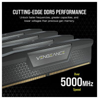 128GB Corsair DIMM 5600 (4x 32 GB) Quad-Kit (schwarz, CMK128GX5M4B5600C40, Vengeance, INTEL XMP)